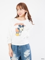後ろしばりロングTシャツ/Disney collection/ホワイト
