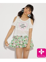 水着×トップス×ショーパン3点セット(トロピカル)/ライトグリーン(121)