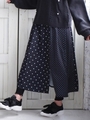 切替ドットスカート/ブラック柄