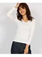 前後Vネックプルオーバー/ホワイト(001)