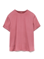 半袖サテンブラウス/PNK