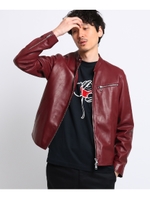 羊革シングル ライダース [ メンズ レザー ]/ワインレッド(063)