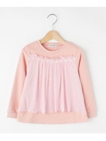 裏シャギードットチュールプルオーバー/ベビーピンク(071)