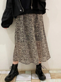 WEGO/レオパードロングフレアスカート