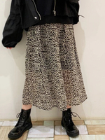 WEGO/レオパードロングフレアスカート