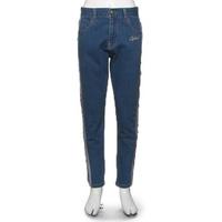 【30%OFF】サイド切り替えスリムデニムパンツ