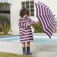 【30%OFF】ボーダー柄レインコート