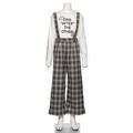【30%OFF】ロゴサスつきチェックロングパンツ