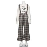 【30%OFF】ロゴサスつきチェックロングパンツ
