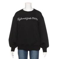 【30%OFF】ロゴ刺しゅう裏起毛トレーナー