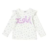 【30%OFF】ロゴ入りフリルTシャツ