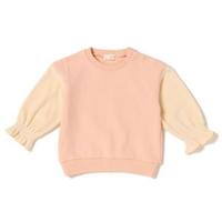 【50%OFF】ベロア袖切り替え裏毛トレーナー