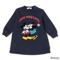 【50%OFF】ミッキー＆ミニー サガラワッペントレーナーワンピース
