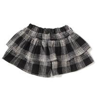 ミニリボンつきチェックティアードキュロット