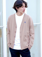 [GIORDANO]ライオン刺繍裏毛スウェットVネックカーディガン