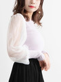 WEGO/チュールスリーブセーター