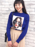 WEGO/フォトプリントニット