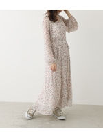 ANITA FLOWERウエストレースアップワンピース/WHT