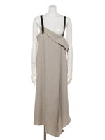 ASYMMETRY STRAPED DRESS/BEIGE