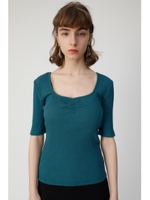 BACK OPEN LACE UP H／S トップス/D/GRN3