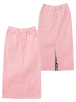 BACK SLIT LONG SKIRT/ピンク