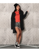 BACKプリントミリシャツ/ブラック(027)