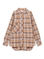 BIG POCKET PLAID CHECK SHIRT/ベージュ