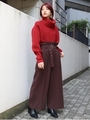 BIGタートルニットプルオーバー/RED
