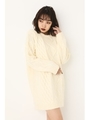 CABLE KNIT LOOSE MINI OP/O/WHT1