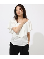 CAPE SHOULDER TOPS/O/WHT1
