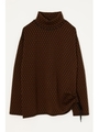 CHECK JAQGUARD トップス/BRN