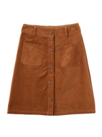 CORDUROY MINI SKIRT/ブラウン