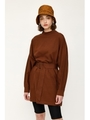 DOLMAN SLEEVE OVER ワンピース/BRN