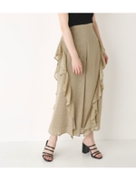 DOTS CHIFFON FRILLED PT/BEG