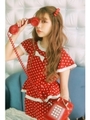 DR love dot rompers/レッド
