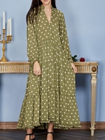 Envy Tiered Maxi Dress/GREEN