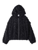 FRINGE HOODIE/ブラック