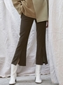 FRONT SLIT CROPPED PANTS/KHAKI