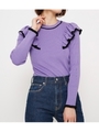 FRONT W FRILL TOPS/L/PUR1