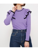 FRONT W FRILL TOPS/L/PUR1