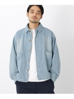 HALHAM　ビッグシルエット 胸ポケット ブルゾン/ライトブルー(091)