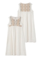 HEART EMBROIDERY DRESS/ホワイト