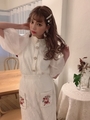 HS organ puff lace B/L/ホワイト