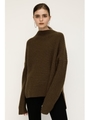 LAMBS WOOL OVER SIZE TOPS/D/KHA3