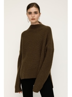 LAMBS WOOL OVER SIZE TOPS/D/KHA3