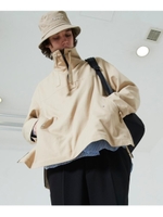 LANATECハーフジップアノラックブルゾン/ライトベージュ(051)