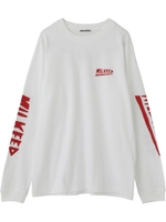 LS TEE SLEEVE PRINT HEAVY MEATL/レッド