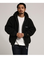 MARK GONZALES マークゴンザレス 別注 ボア ジップパーカー/ブラック(019)