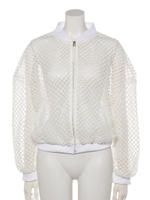 MESH BLOUSON/WHITE