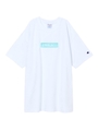 MILKFED. X CHAMPION S/S TEE PASTEL BAR/ライトブルー